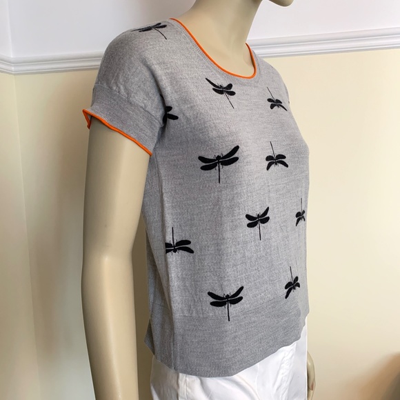 ESCADA Sport gray dragonfly wool top - Picture 7 of 12
